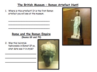 The British Museum - Roman Artefact Hunt activity booklet for trips