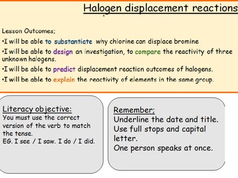 Displacement reaction of Halogens