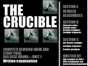 The Crucible study pack- AQA GCSE Drama Unit 1