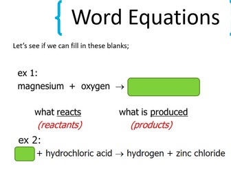 Chemical Reactions - KS3 - Chemistry - Presentation or Powerpoint