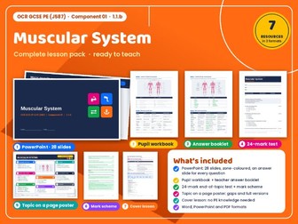 OCR GCSE PE (J587) 02: Muscular System – Complete Topic Pack