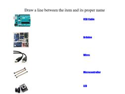 Arduino Vocabulary Worksheet | Teaching Resources