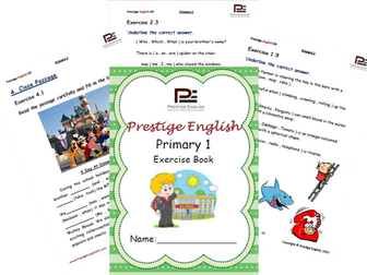English Exercise Book – Primary 1 (ages 6+) (Vocabulary, Grammar, Comprehension)