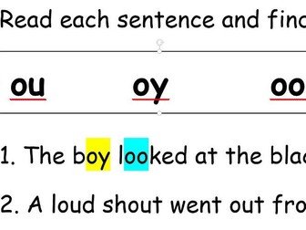 Sound spot sentences oo/oy/ou