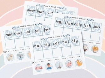 Phonics - Winter Read it, Match it!