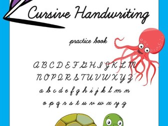 Cursive Handwriting practice book A - Z