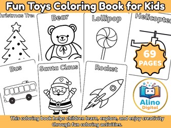 Fun Toys Coloring Book for Kids