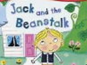 Jack and the Beanstalk vocab sheet with a qr code linked to the story
