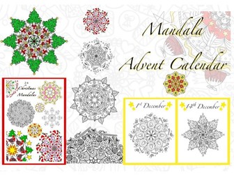 Christmas Activities - Advent Calendar - Mindful Mandalas