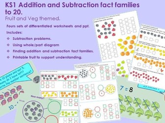 Addition and subtraction facts to 20