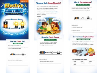 Electric Current  KS3 Electricity Activities, Physics Worksheets & Printable PDF