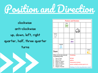 Position and Direction Worksheet