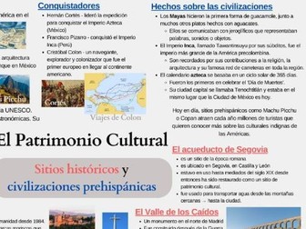 A Level Spanish Cultural Heritage MindMap