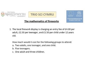 The mathematics of fireworks