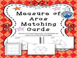 Measures of Arcs Matching Card Set