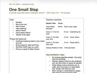 Climate Education Assembly Script - Walk to School