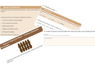 Maths Revision Booklet - Carpentry KS2 & KS3