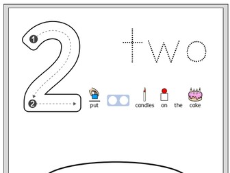 Birthday Cake - 1-10 - worksheet