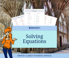 Solving Equations Worksheet for Stages 5 & 6