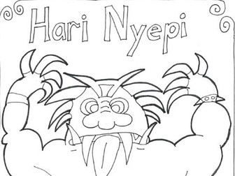 Hari Waisak / Hari Nyepi colouring in sheets