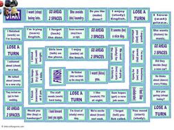 Gerunds and Infinitives Animated Board Game