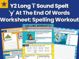 Year 2 Long 'i' Sound Spelt 'y' At The End Of Words Worksheet: Spelling ...