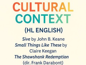 Comparative Essay: Small Things Like These, Shawshank, Sive