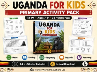 Uganda for Kids Primary Activity Pack
