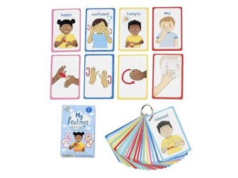 My Feelings & Emotions BSL Cards For Speech Delay Non-Verbal Or Deaf Children - 27 Visual Aid Cards