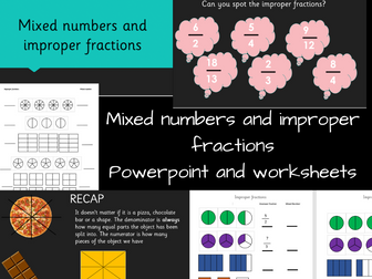 Mixed numbers & improper fractions pack!
