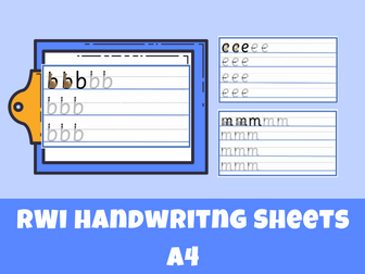 RWI handwriting sheets - full page