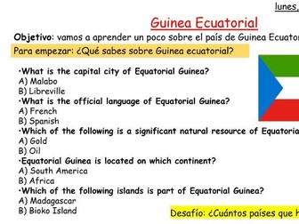Spanish Cultural Lesson Equatorial Guinea