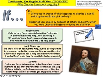 The English Civil War: JUDGEMENT  -Was Charles I innocent or guilty?