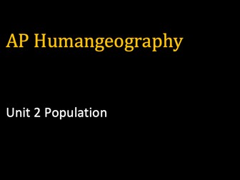 AP Humangeography Unit 2 PPT + Worksheets + Test