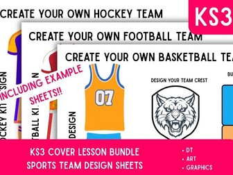 KS3 DT SPORTSWARE DESIGN ACTIVITIES BUNDLE