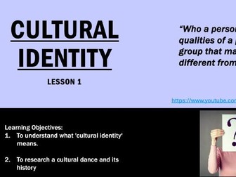 KS4 Cultural Identity Dance Unit