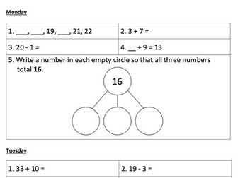 Year 2 Morning Maths Starters (39 weeks)