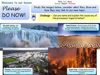 KS3 Geography Climate Change. L1. What is climate change?