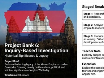 Khmer Empire – Activity and Project Bank (Year 8 History)