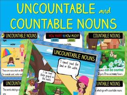 Countable and Uncountable Nouns Posters