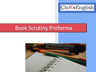 English Book Scrutiny  Proforma