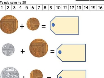 Money: counting and adding coins