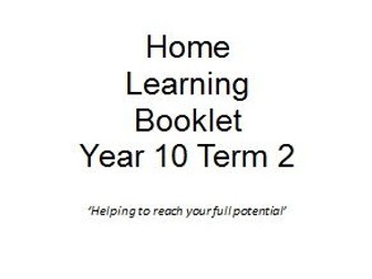 Year 10 Termly Homework Booklets