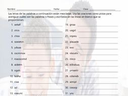 Present Simple Tense Jumbled Words Spanish Worksheet