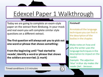 Edexcel English Paper 1 Walkthrough