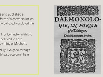 Daemonology and Macbeth connections powerpoint