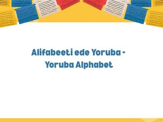 Yoruba Alphabet