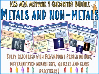 Metals and non-metals AQA Activate 1 KS3 Science bundle
