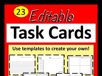 Editable Task Cards