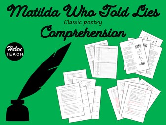 Classic Poetry Comprehension Matilda Who Told Lies UKS2